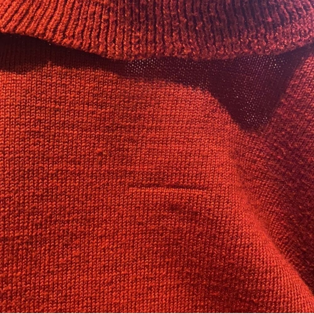 Grace Elements Cranberry Red Ruffle Cardigan Sweater Women Size L - Picture 7 of 13